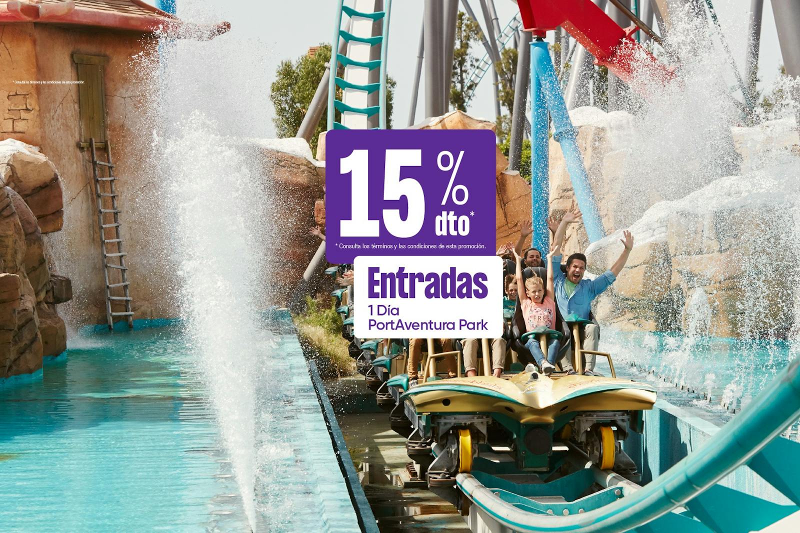 Látogatók vízi attrakciókon a PortAventura Worldben